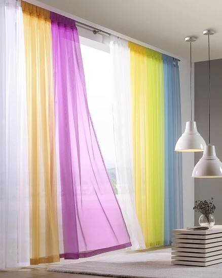 ZÁVĚS S POUTKY, průhledné,  - přírodní barvy, Basics, textil (140/245cm) - Boxxx