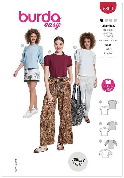 Burda Style Pattern B5809 Misses’ Tee-Shirt