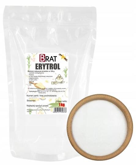 ERYTROL 1kg Erythritol přírodní sladidlo 0 kalorií Náhrada cukru