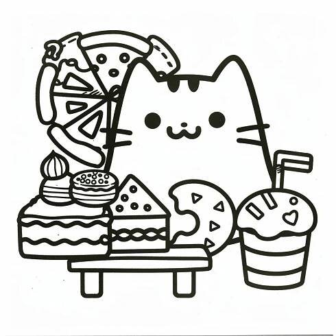 Pusheen omalovánky 3