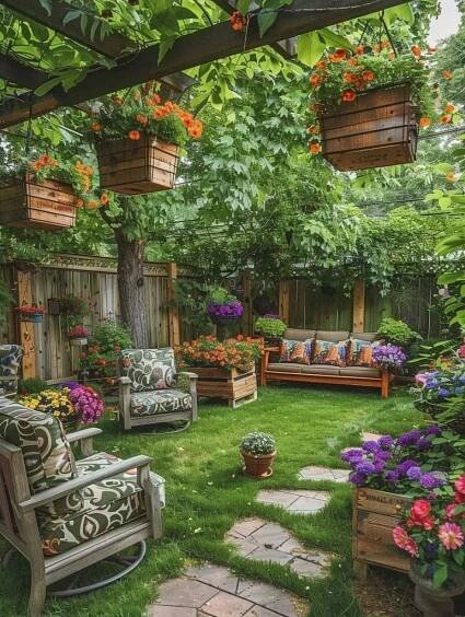 Épinglé par Louise Herriott sur garden | Idee jardin paysagiste, Aménager salon de jardin, Idées jardin