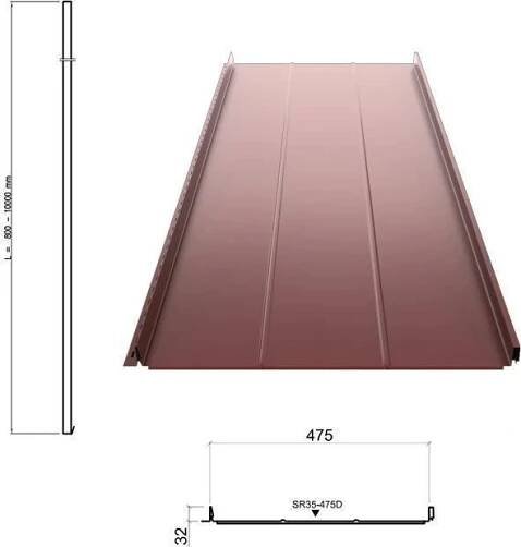 Ruukki Taškové tabule 50 Classic C bez prolisu antracit 1 m2