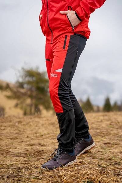 Červené pánské lehké nepromokavé softshell kalhoty JAUNTINESS