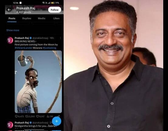 FIR Against Prakash Raj for Making Fun of Chandrayaan 3