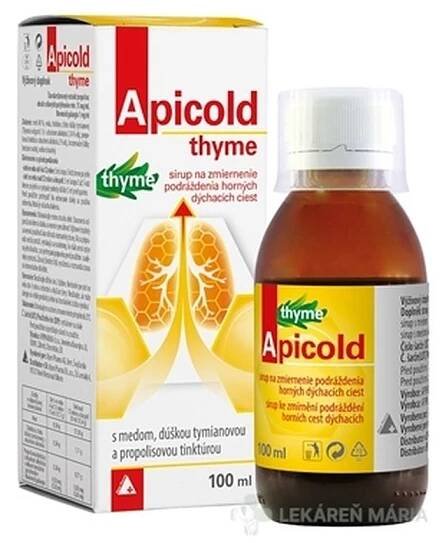 APICOLD thyme sirup 1×100 ml, sirup na dýchacie cesty