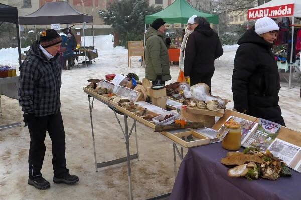 Zájem byl i o lysohlávky. Nové Město na Moravě pořádalo oblíbený farmářský trh