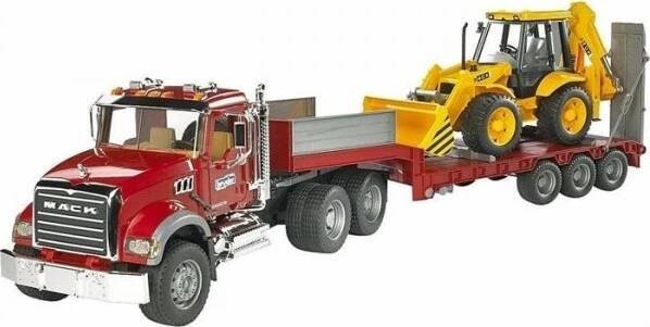 Bruder BR2813 Nákladní auto Mack Granit návěs + traktor JCB od 1 564 Kč