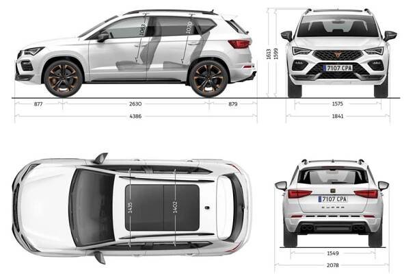 CUPRA Ateca - rozměry