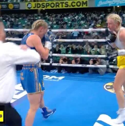 Molly McCann earns knockout, gets kicked in boxing debut