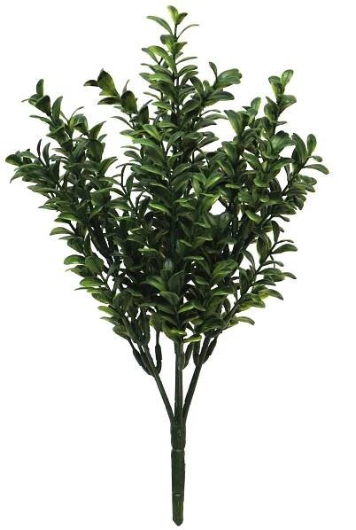 Umělý zimostrázový keř TOM, do interiéru i exteriéru, zápich, zelený, 30cm