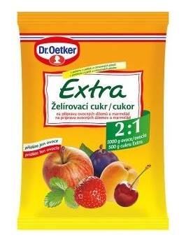 Dr. Oetker Extra želírovací cukr na přípravu ovocných džemů a marmelád 500g v akci