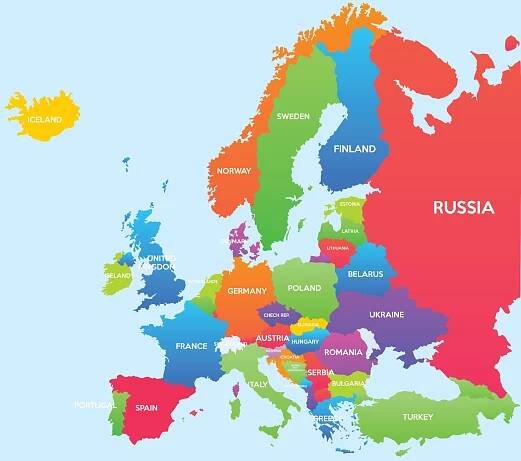 Mapa států Evropy