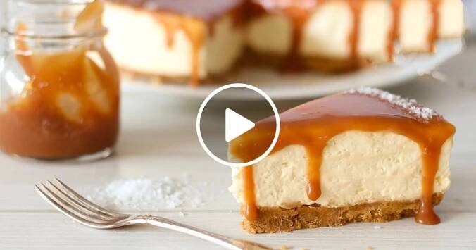 Nepečený slaný karamelový cheesecake - Fotografie č. 5 - VařímeDobroty.cz
