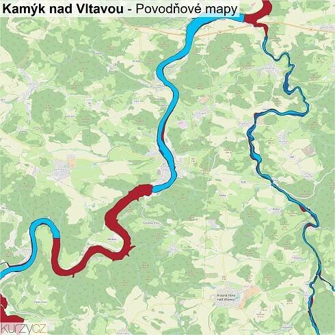 Kamýk nad Vltavou - mapy | Kurzy.cz