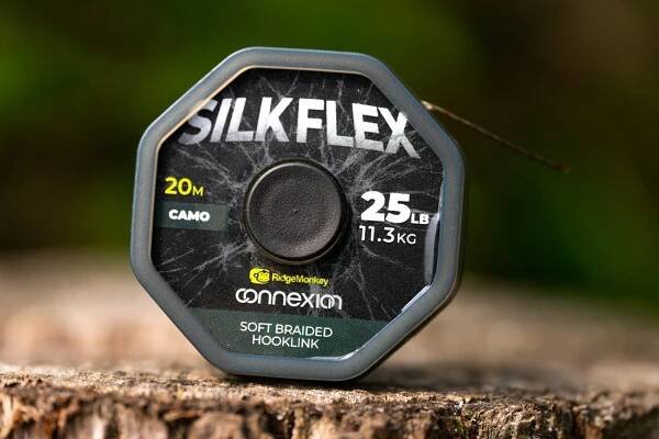 RidgeMonkey Šňůrka Connexion SilkFlex Soft Braid 20m 25lb - Greyfish.cz