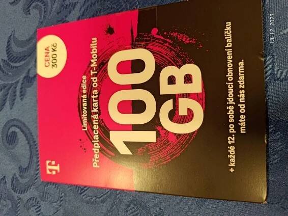 SIM karta T-Mobile 100 GB