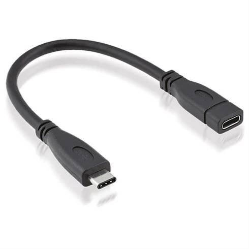 Roline Prodlužovací kabel USB-C(M)/USB-C(F) 15 cm černý