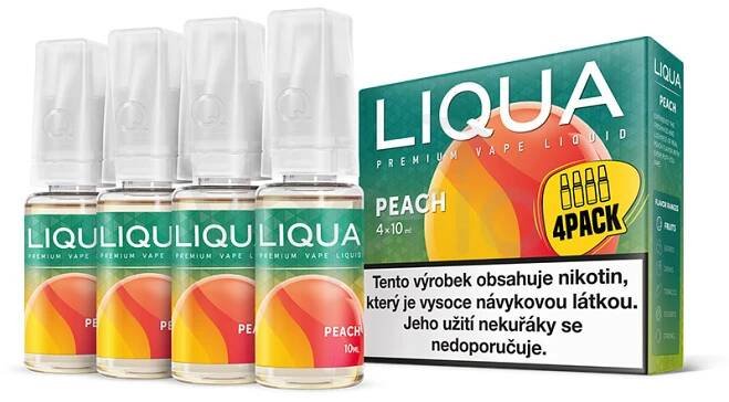 Broskev - Peach - LIQUA 4-Pack