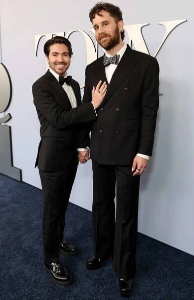 Noah Galvin and Ben Platt attend The 77th Annual Tony Awards at David H. Koch Theater at Lincoln Center on June 16, 2024 in New York City. 