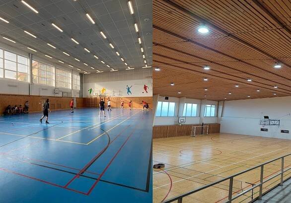 Sportovní haly školy mají nová světla - Střední průmyslová škola