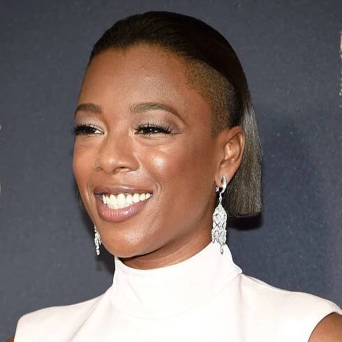 Samira Wiley with sleek bob and buzzed sides