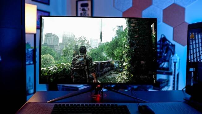 The Last of Us Part One running on the Asus PG32UCDM.