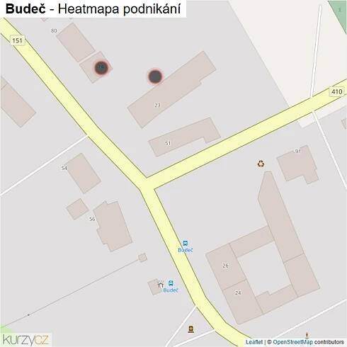 Mapa Budeč - Firmy v obci.