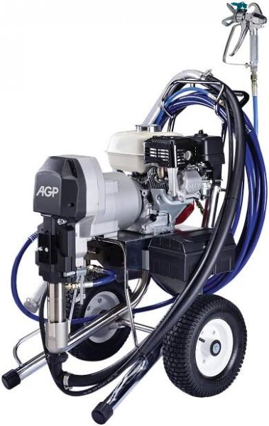 Engine Airless Paint Sprayer PE048 in action for Professional Painting of Exterior Surfaces | AGP Power Tools
