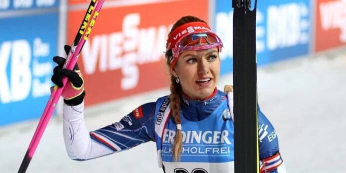 Gabriela Soukalová zažila v Novém Městě na Moravě úspěšné závody. 