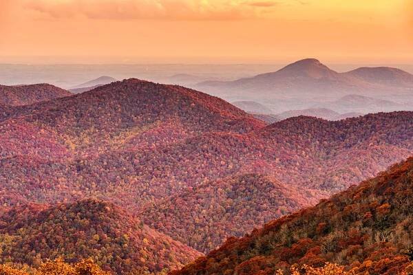 Blue Ridge Mountains in Autumn Season — Stock Image