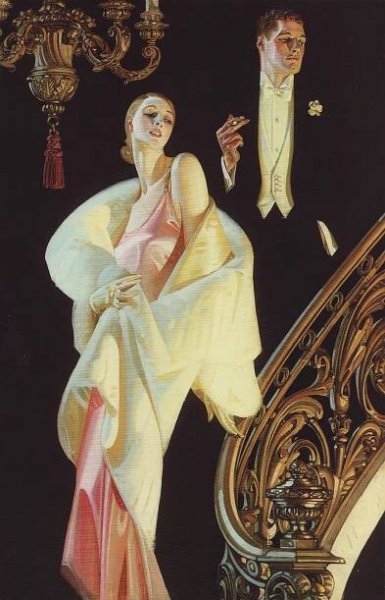 #4: Couple Descending Staircase, by J.C. Leyendecker 