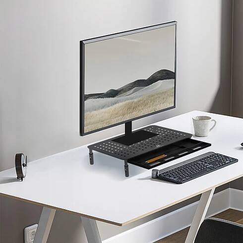 Podstavec pod notebook monitor tiskárna   zásuvkou a výškovým nastavením 20kg