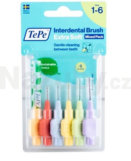 TePe Mix Extra Soft Blister mezizubní kartáček 6 ks