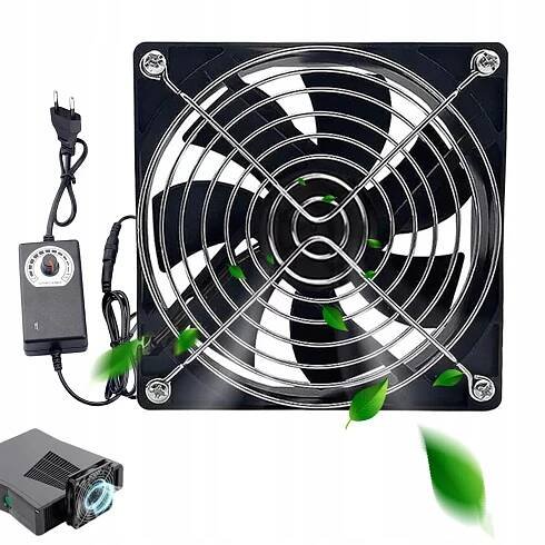 MINI CHLADICÍ POČÍTAČOVÝ VENTILÁTOR 12V TICHÝ, ČERNÝ