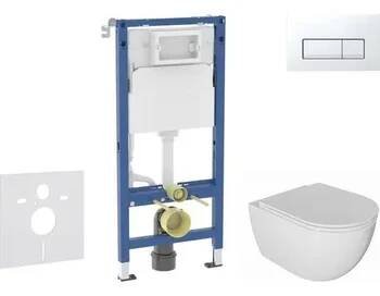 Geberit Duofix - Set předstěnové instalace, klozetu Oudee a sedátka softclose, tlačítko Delta50, alpská bílá SANI11CA3137B