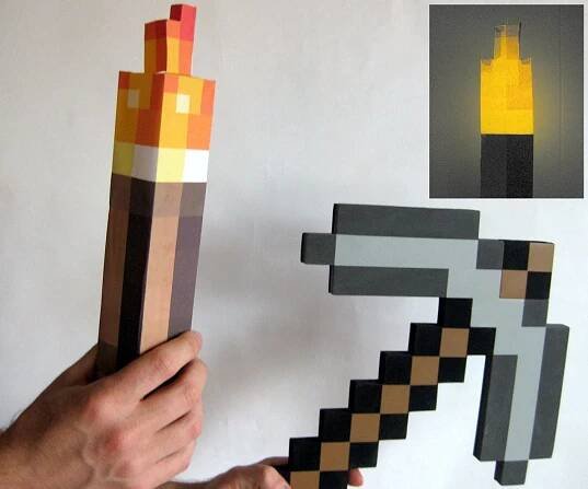 Light-Up Minecraft Torch Using a Joule Thief