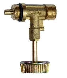 FOKER Jednocestný ((odtlačný) ventil 3/8" L x 3/8" P RB1900-05 vstup na 2 kg PB láhev / výstup 3/8" levý závit