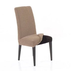 Super strečové potahy NIAGARA oříšková, židle s opěradlem 2 ks (40 x 40 x 55 cm)