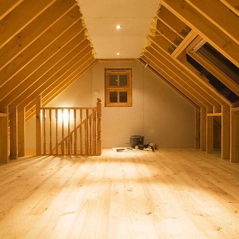 newly loft storage built