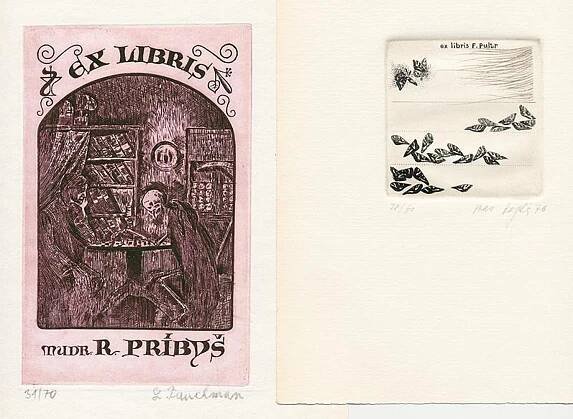 2 x Ex Libris - Ivan Kafka (* 1952) | 1. Art Consulting