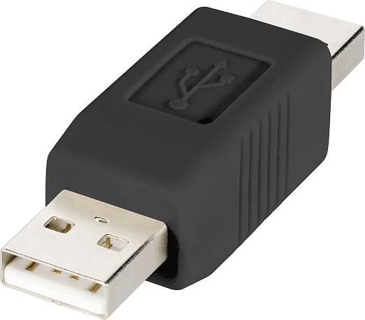 adaptér USB 2.0 Renkforce [1x USB 2.0 zástrčka A - 1x USB 2.0 zástrčka A], černá