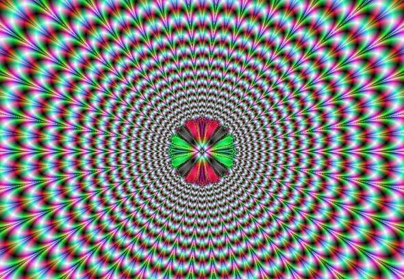 Flower Moving Color Illusion Picture
