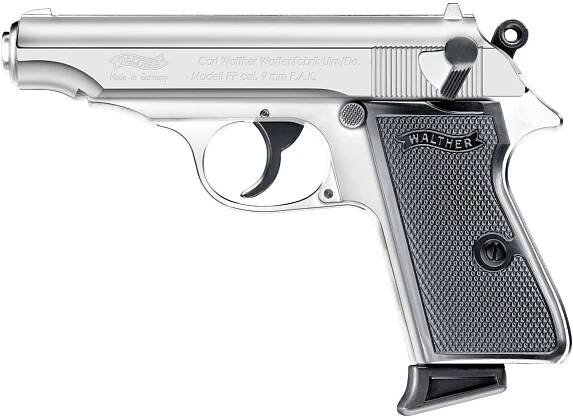Plynová pistole Walther PP chrom cal.9mm