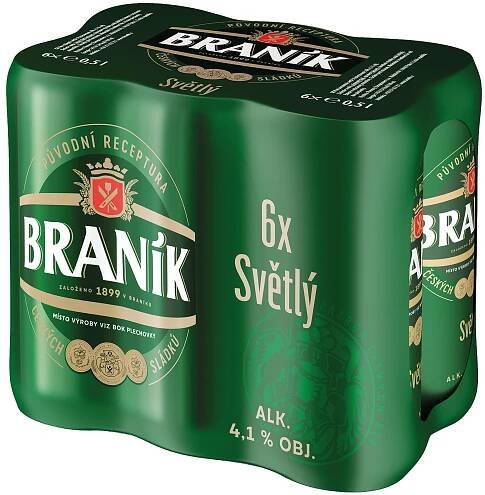 Braník Pivo výčepní světlé 6×0,5 l