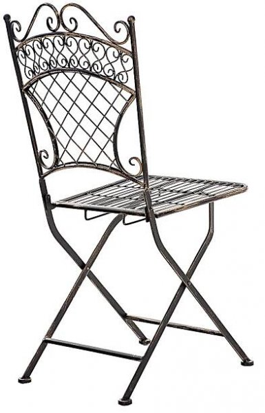 Skládací kovová židle Adelar (SET 2 ks) - Bronzová | Gardeneshop.cz 
