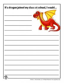 Printable Dragon Writing Prompt