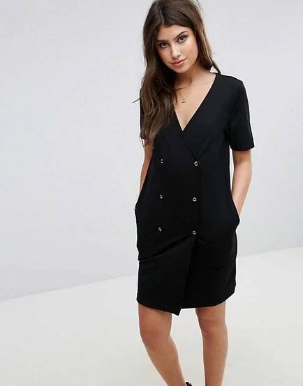 Dvouřadé tuxedo šaty, Asosm 41 eur, www.asos.com