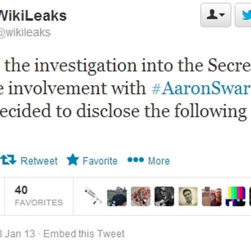 WikiLeaks says Aaron Swartz may have been a 'source'