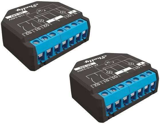 SHELLY WLAN-Schaltaktor Plus 2PM, 2x 10 A, Bluetooth, 2 Stück