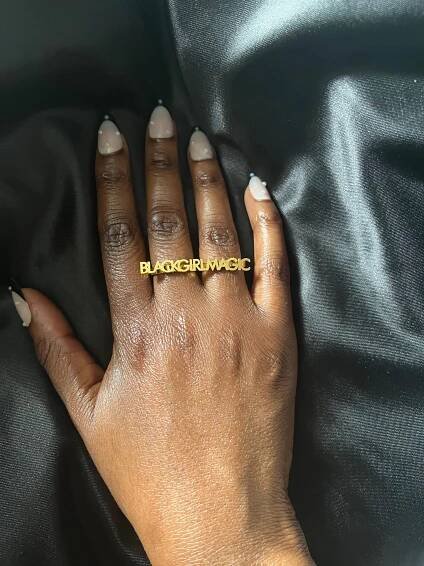 BLACK GIRL MAGIC 2 FINGER RING